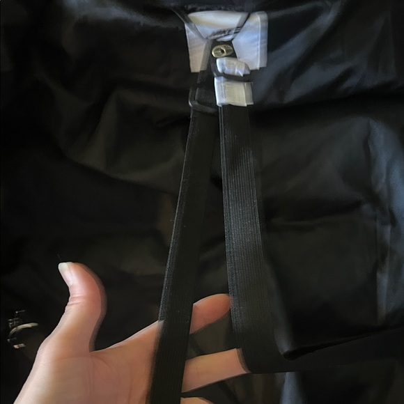 Nike Shiny Black Long Puffer Coat - Picture 3 of 9